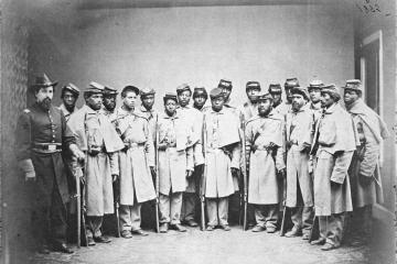 Group of black civil war soldiers
